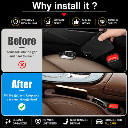 🚗 Car Seat Gap Stopper – No More Lost Phones & Keys! 🔥 Buy 1 Get 1 FREE – Freedom Sale!