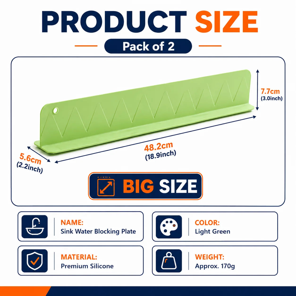 Silicone Sink Splash Edge Guard (Buy 1 Get 1 Free)
