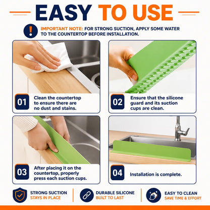 Silicone Sink Splash Edge Guard (Buy 1 Get 1 Free)
