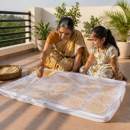 Cotton Drying Cloth with Net Cover